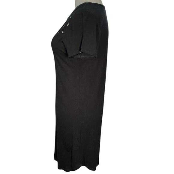 G BY Guess Short Sleeved Black Dress with Distressed Details Soft Size Small - Picture 3 of 10